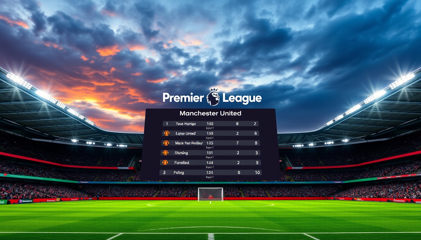 Man Utd bảng xếp hạng Ngoại hạng Anh 2025/2026 mới nhất